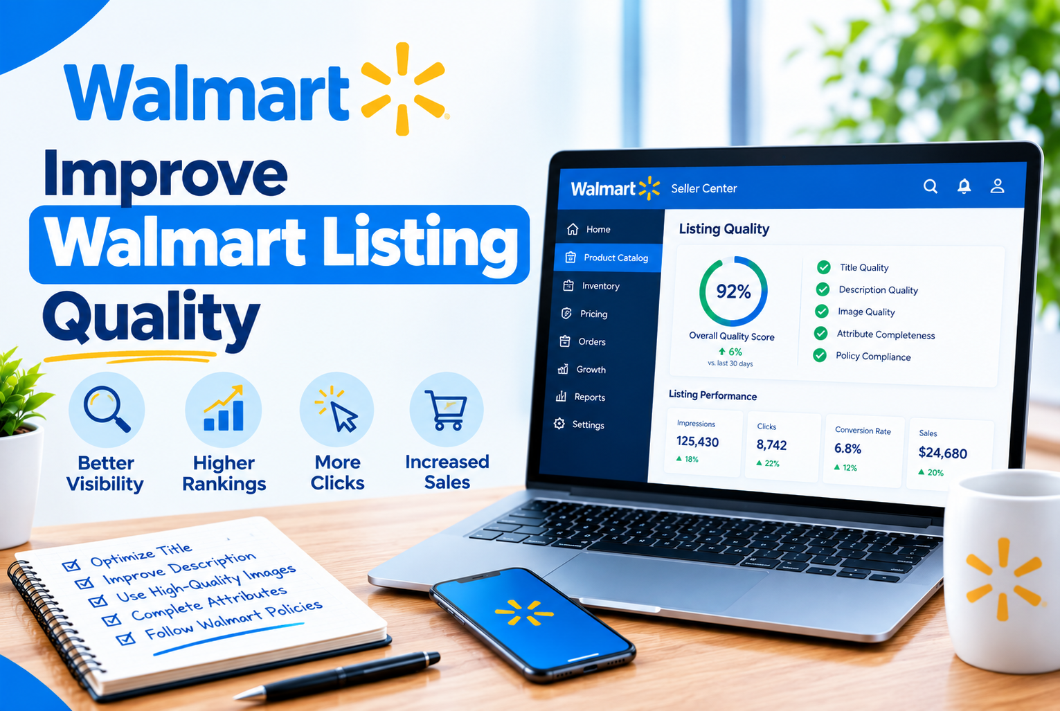Improve Your Walmart Listing Quality Score to Boost Product Visibility and Performance